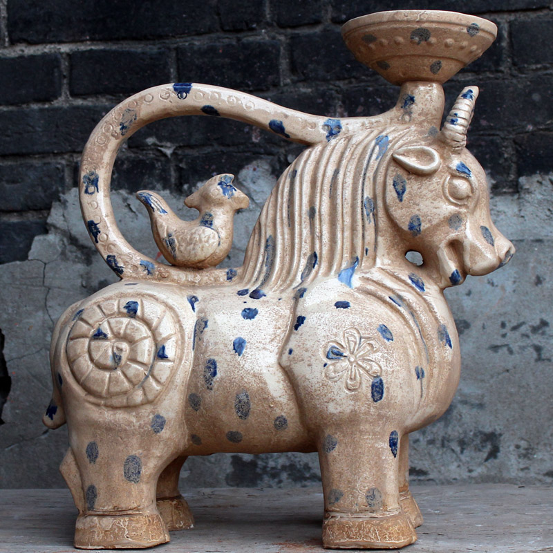 唐三彩陶瓷燈臺 仿古工藝點亮家居藝術(shù)